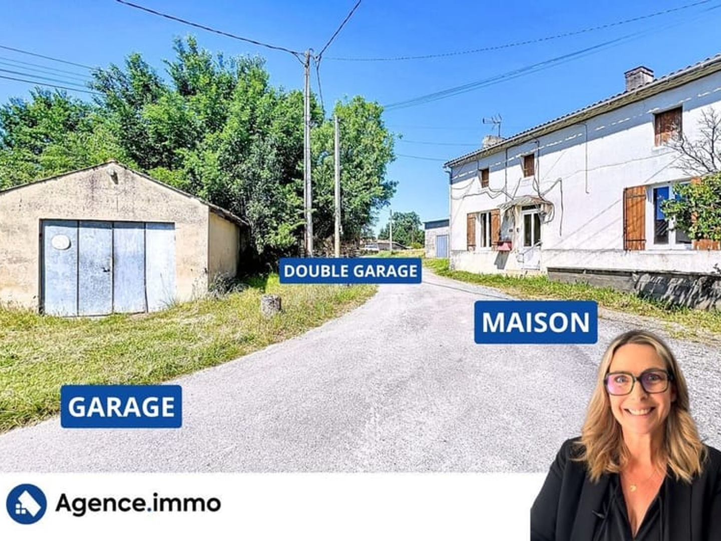 Maison ancienne avec 3 chambres - Garage et jardin