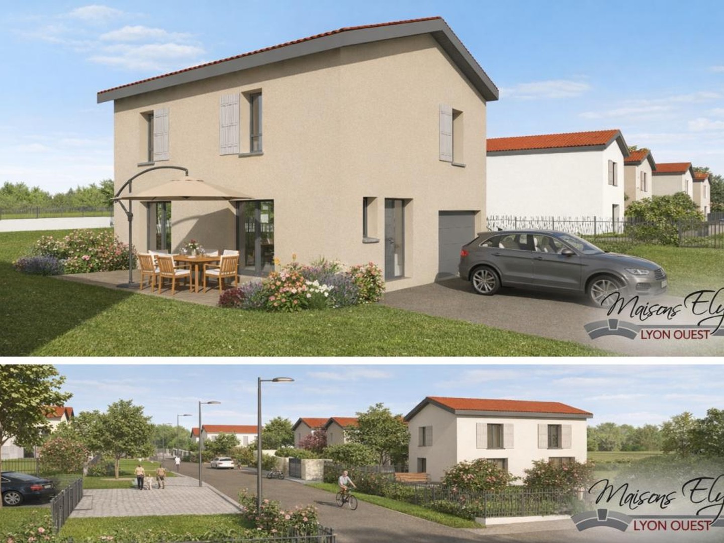 Villa 104 m2 - 3 chambres - centre village