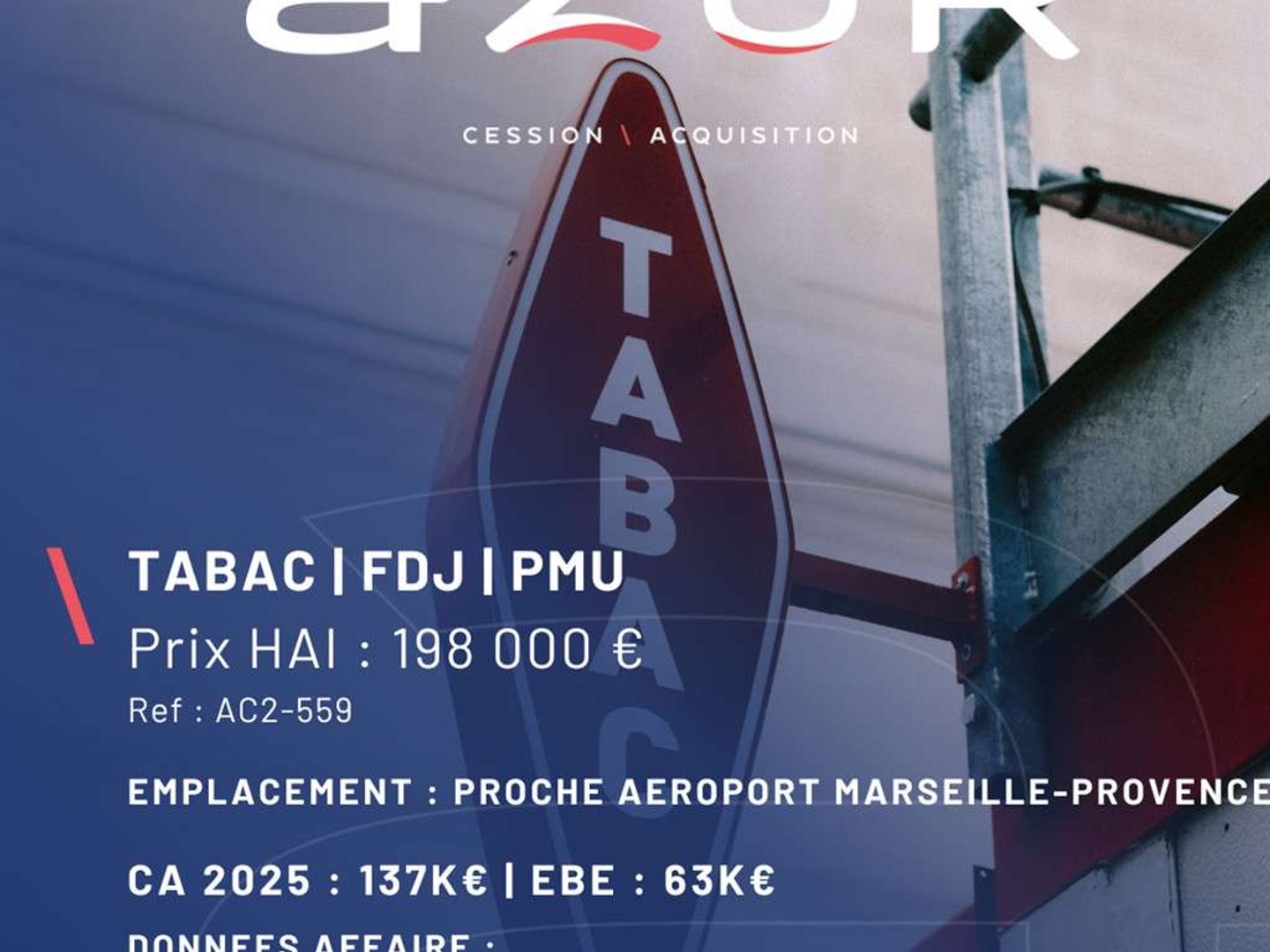 VENTE Tabac FDJ PMU à fort potentiel de