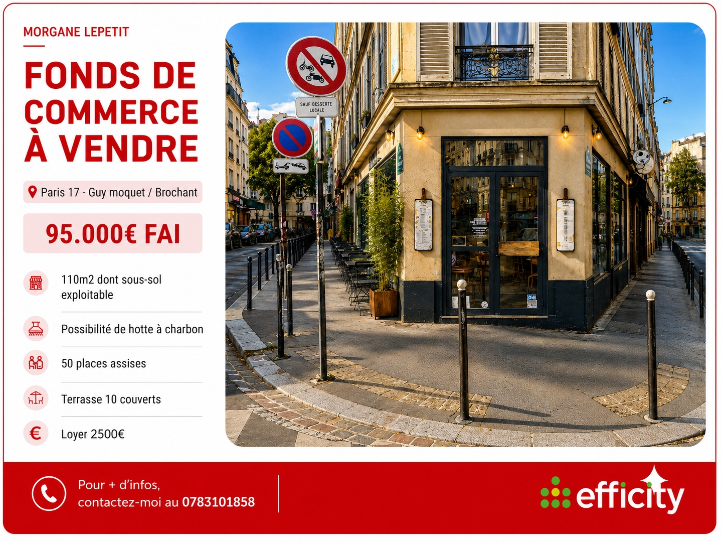 Fonds de commerce 110 m²
