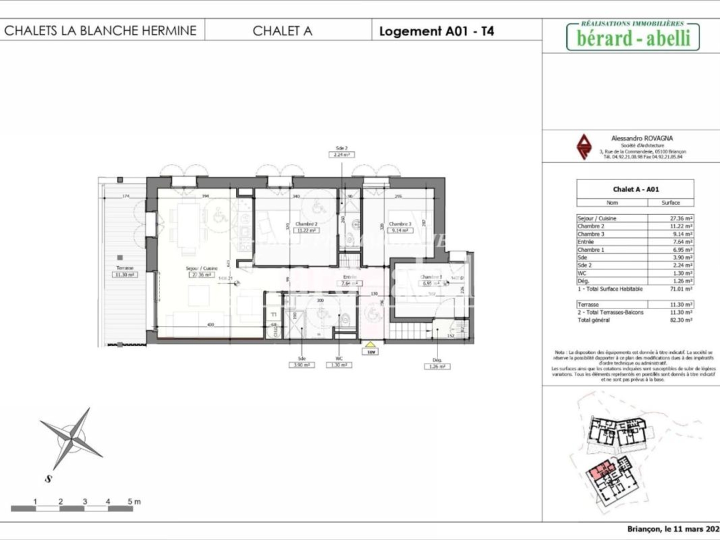 Appartement à vendre - 4 pièces - 71m2 - La Salle-Les-Alpes (05240)