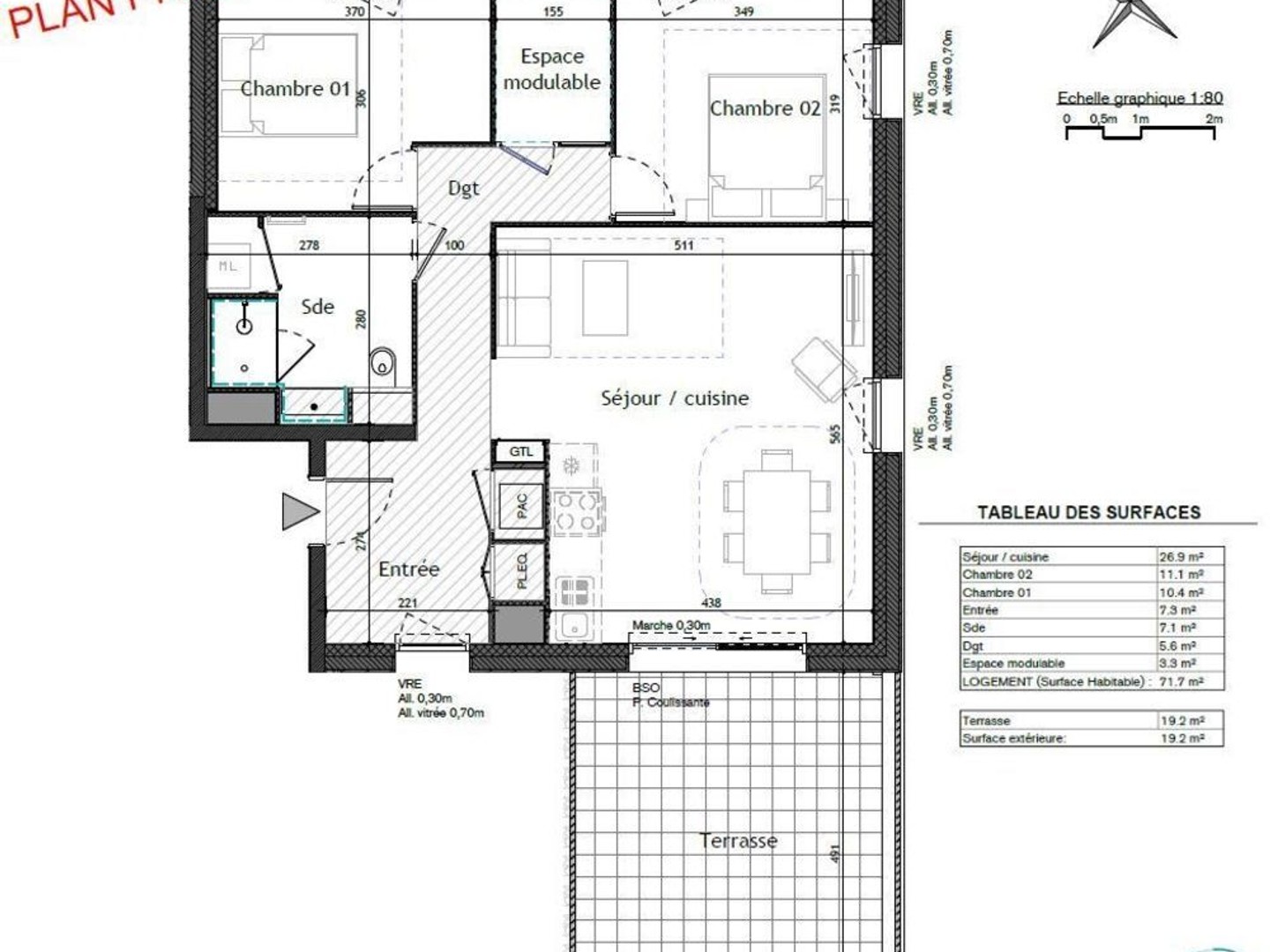 Appartement à vendre - 3 pièces - 72m2 - Puilboreau (17138)