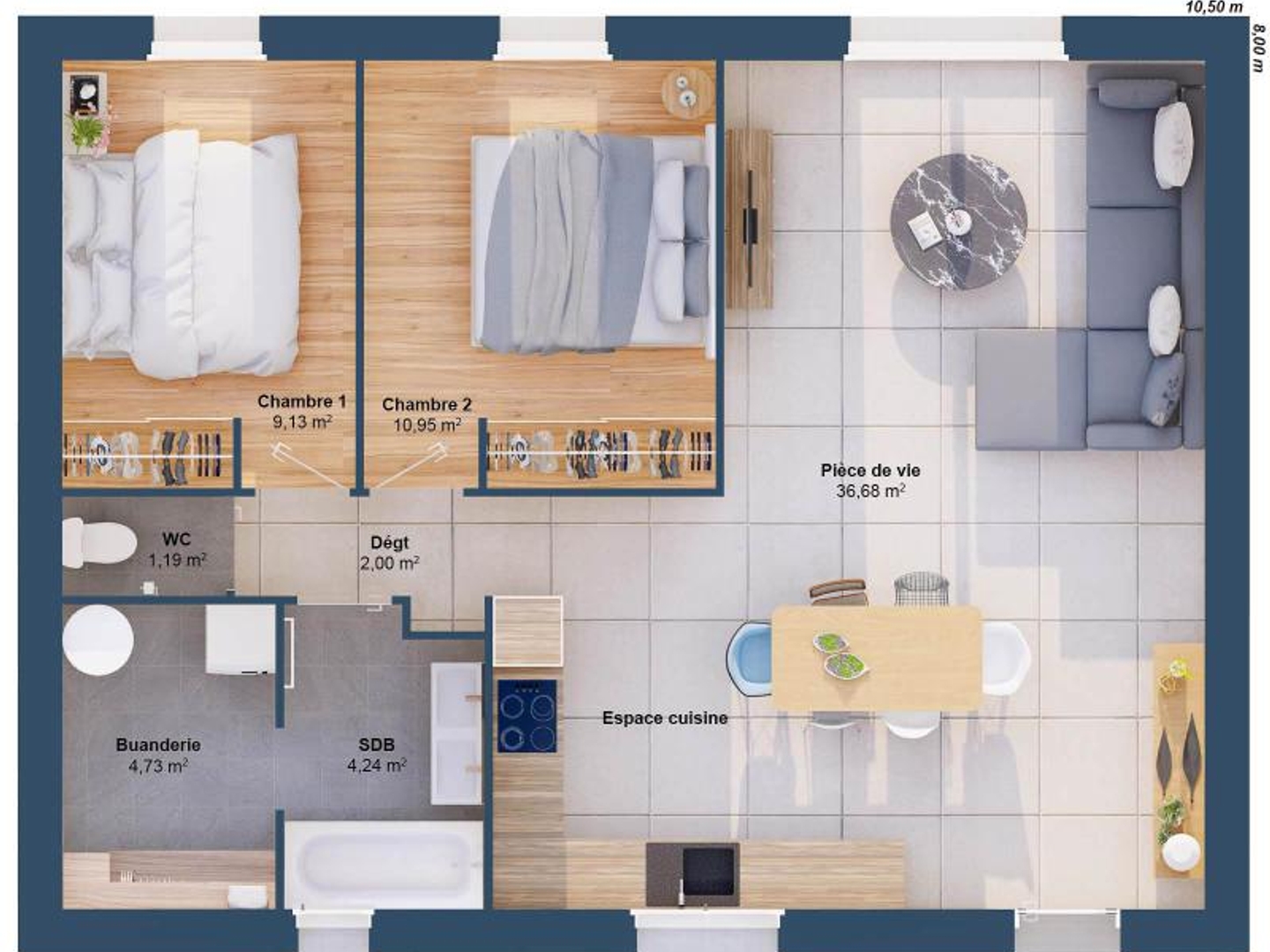 Maison à vendre - 69m2 - Hénansal (22400)