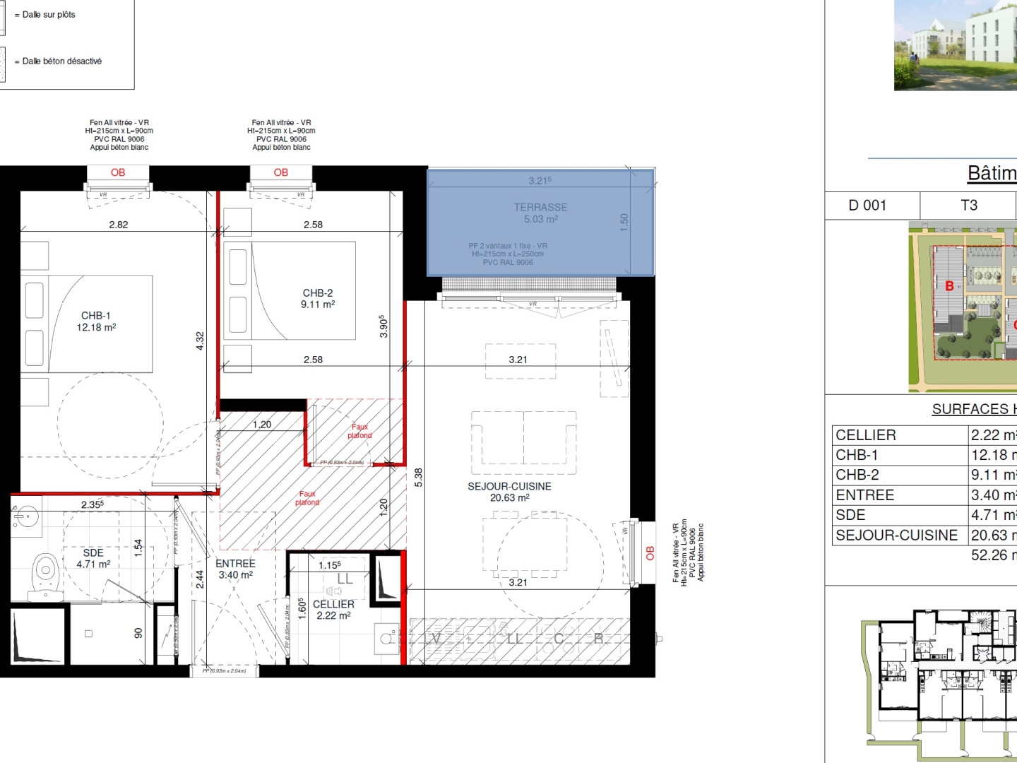 Appartement à vendre - 3 pièces - 52m2 - Courseulles-Sur-Mer (14470)