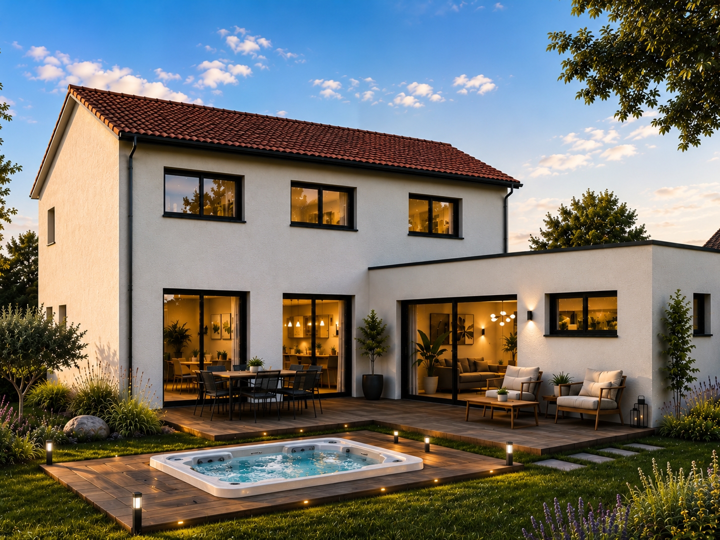 MAISON NEUVE DE 140 M2 SUR TERRAIN DE 500 M2 EN FOND D'IMPAS