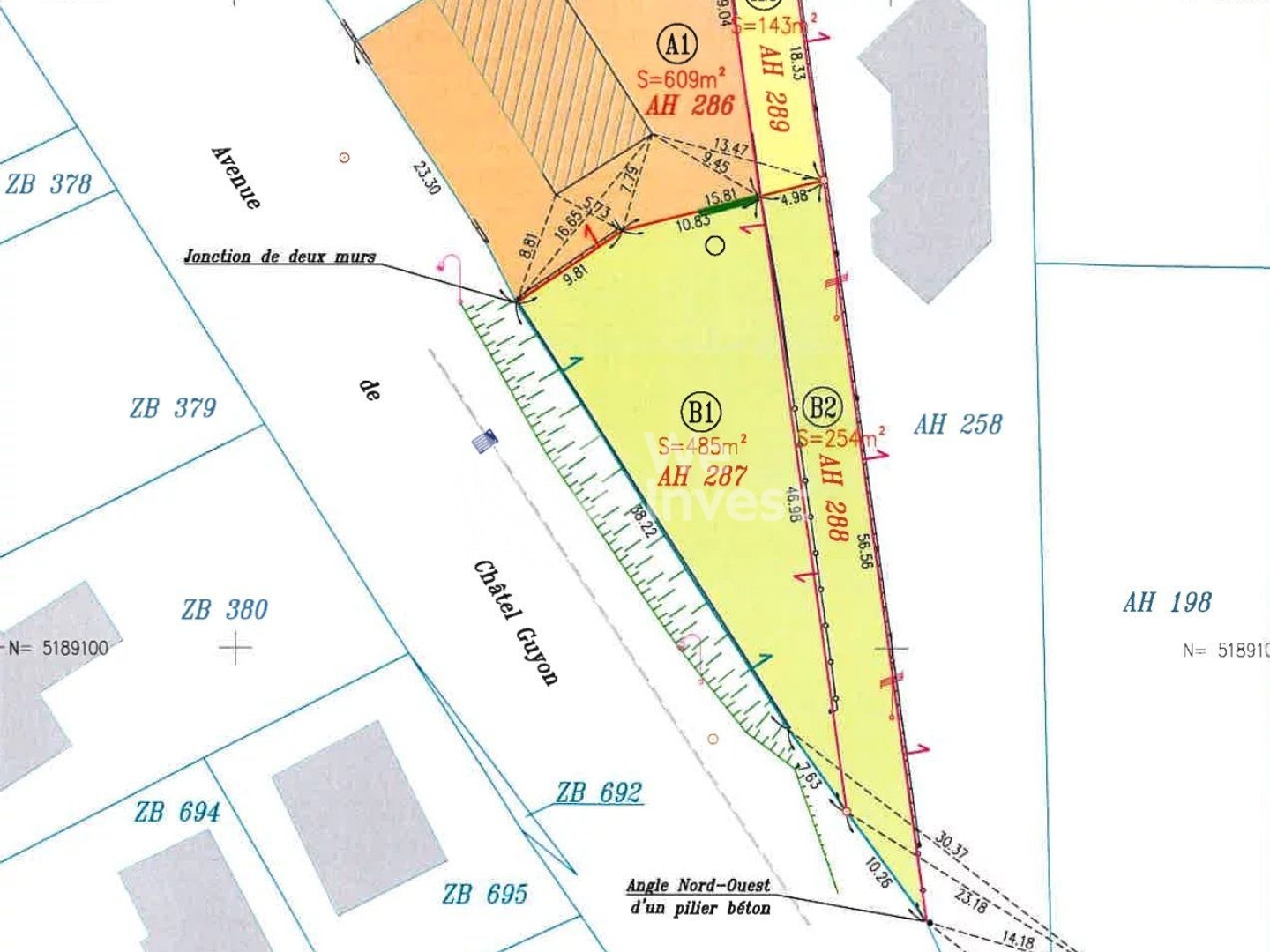 Terrain à vendre - 485m2 - Riom (63200)