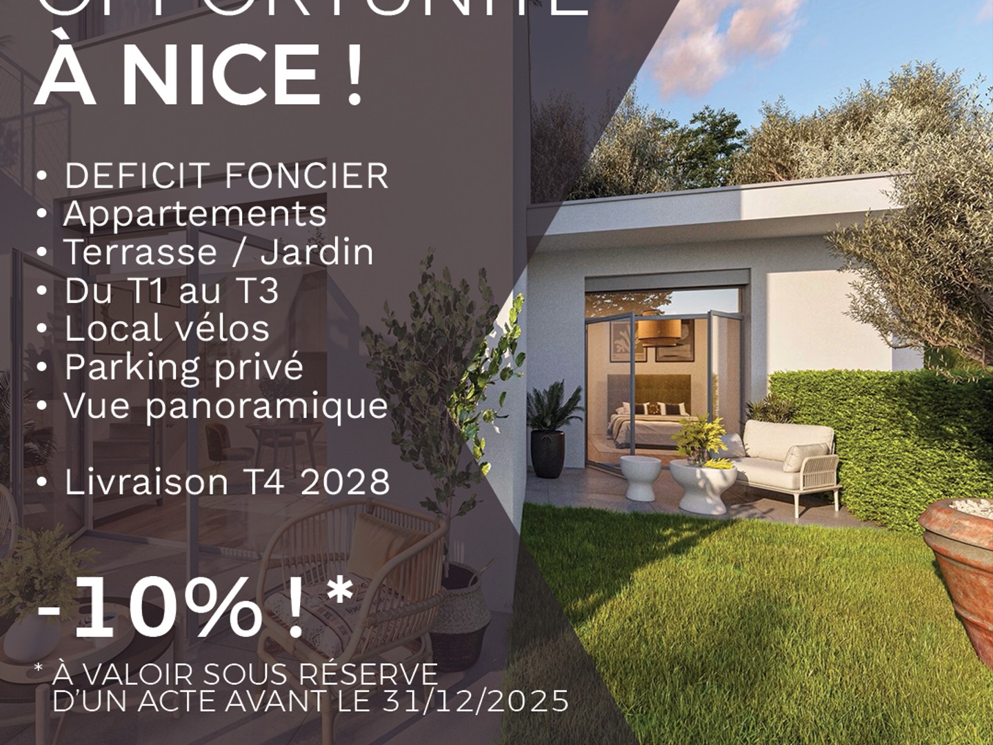 Belle opportunité sur les hauteurs de Nice !