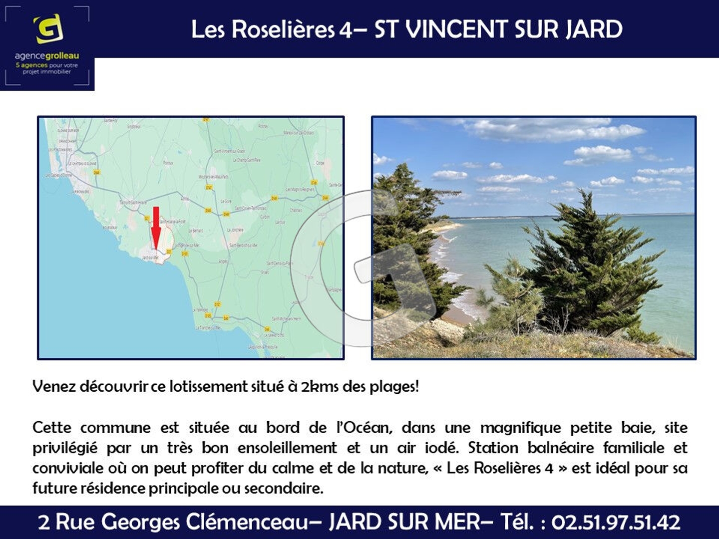 Terrain à vendre - 369m2 - Saint-Vincent-Sur... (85520)