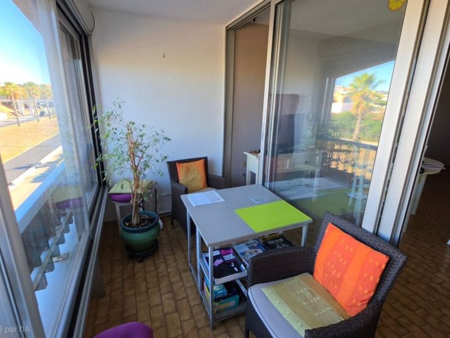 LE CAP D'AGDE Bas des falaises, grand T2 avec loggia vitrée