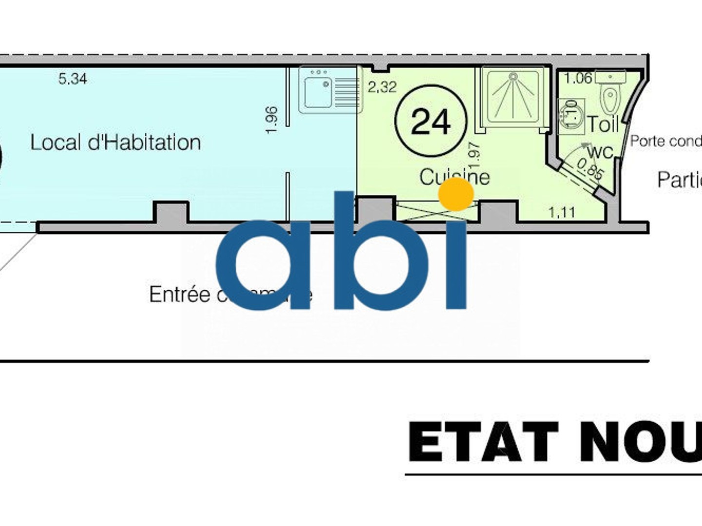 Appartement à rénover à une adresse recherchée
