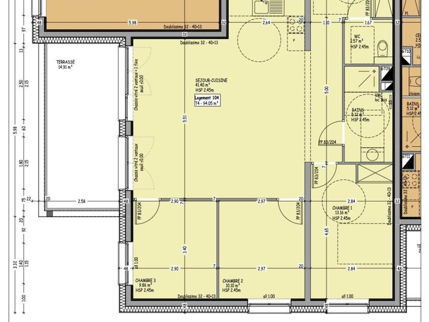 Appartement à vendre - 4 pièces - 94m2 - Avanne-Aveney (25720)