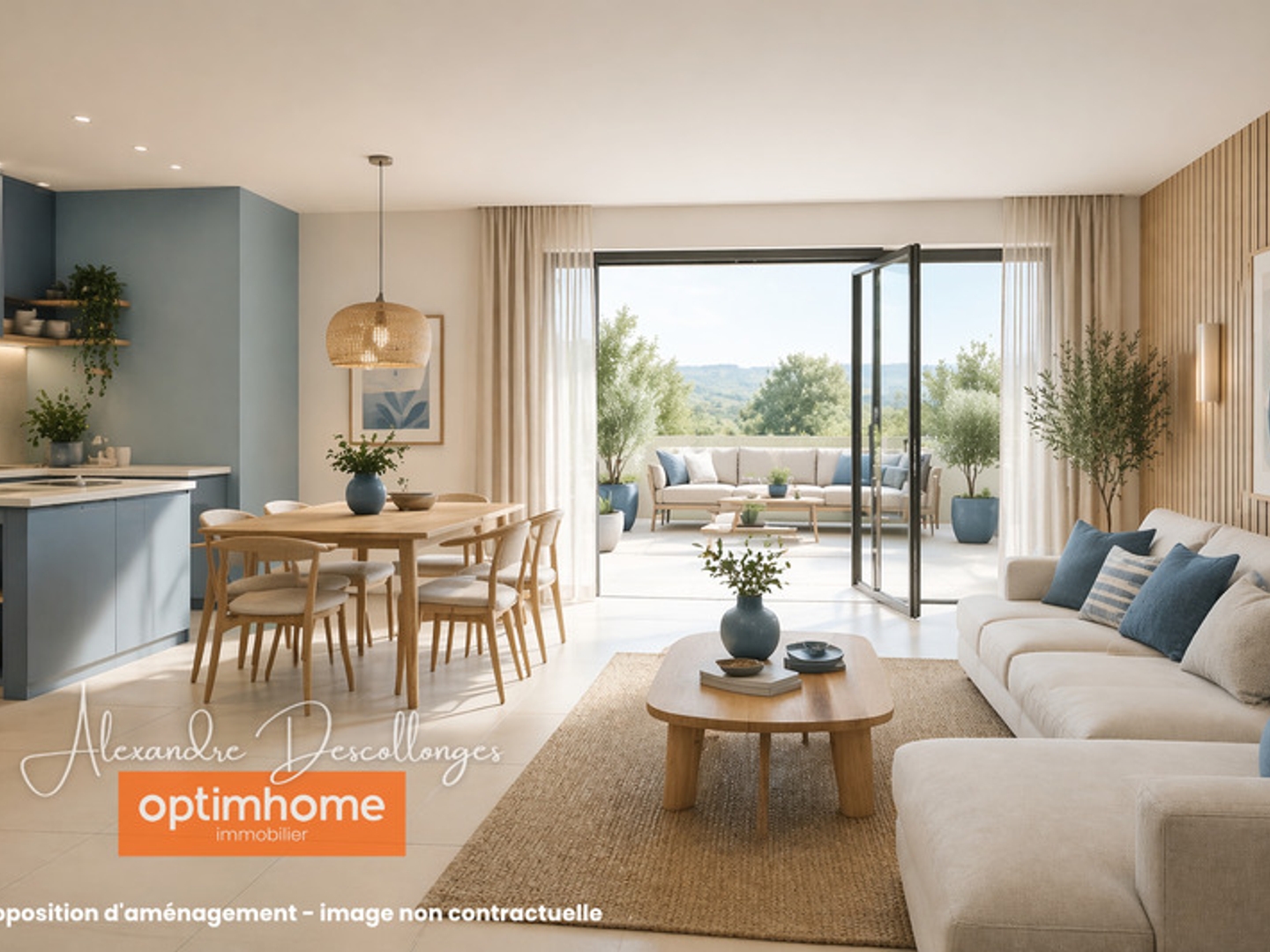 Montpellier (34070) - Grand appartement T3 avec terrasse + Parking