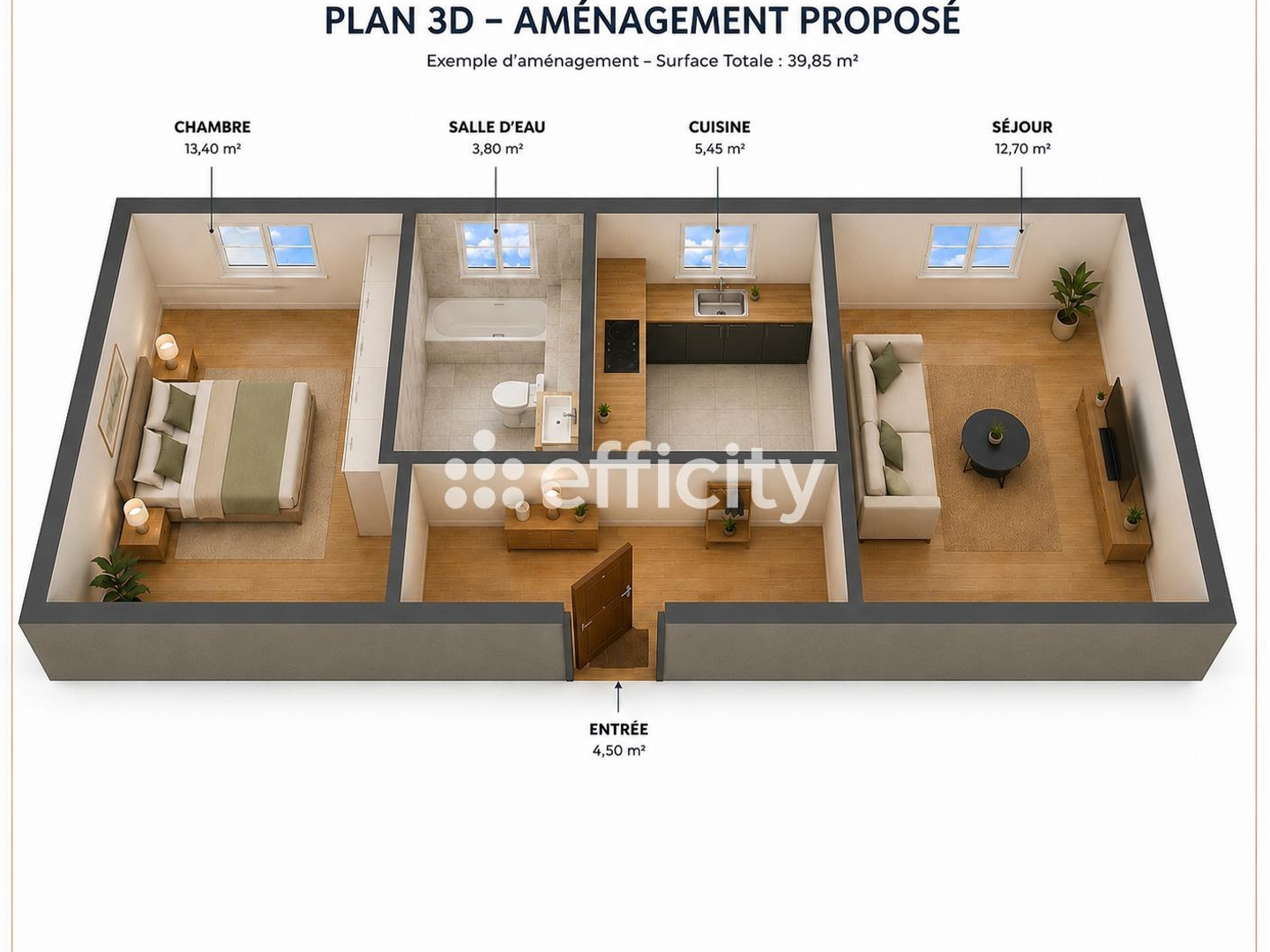 Appartement à vendre - 2 pièces - 40m2 - Chelles (77500)