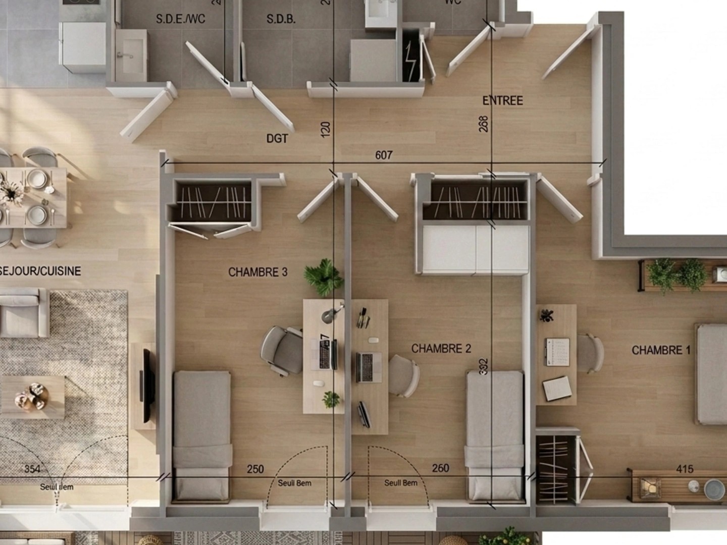 Appartement 4 pièces 85 m²