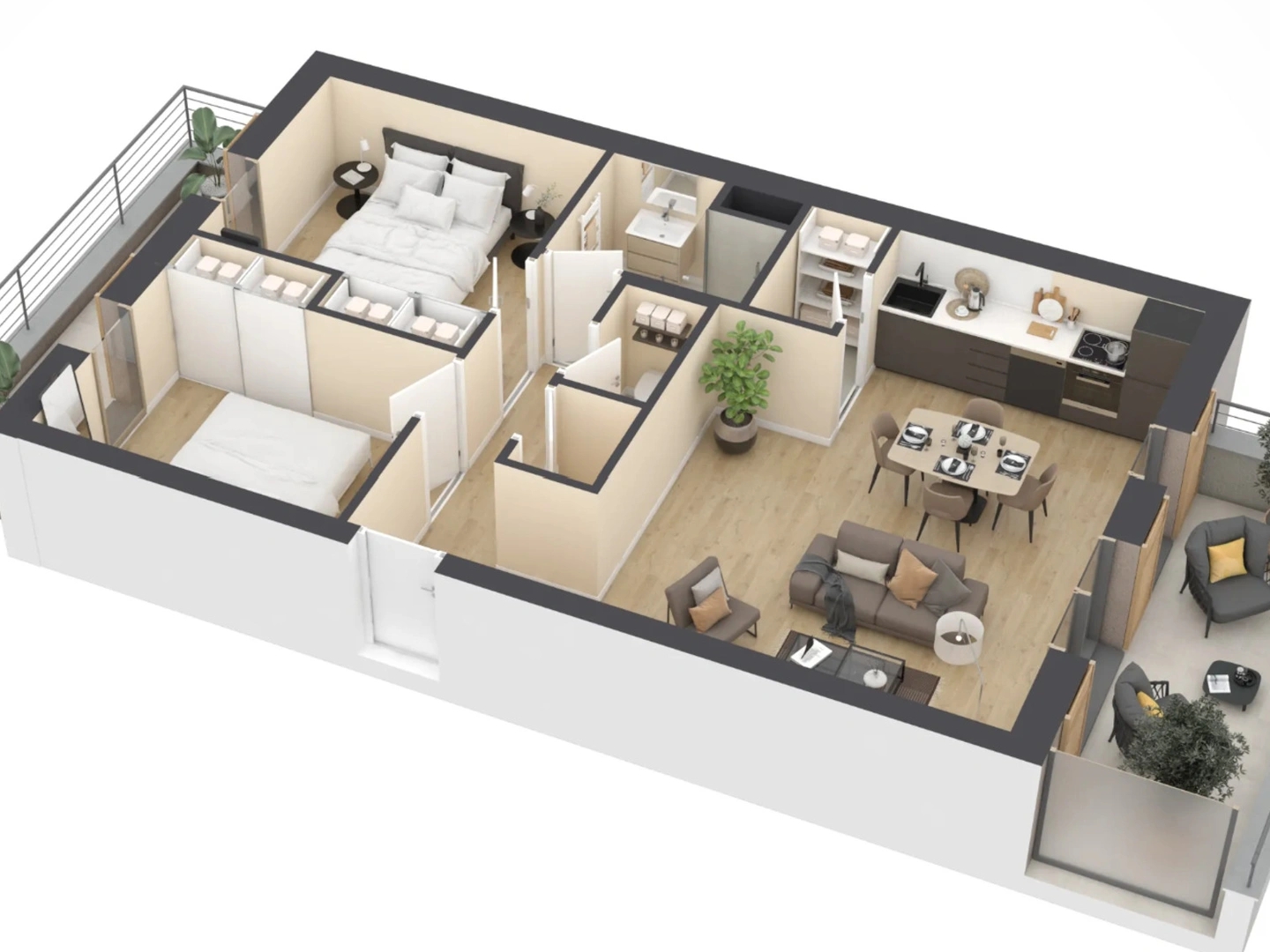 Appartement à vendre - 3 pièces - 61m2 - Patrimonio (20253)