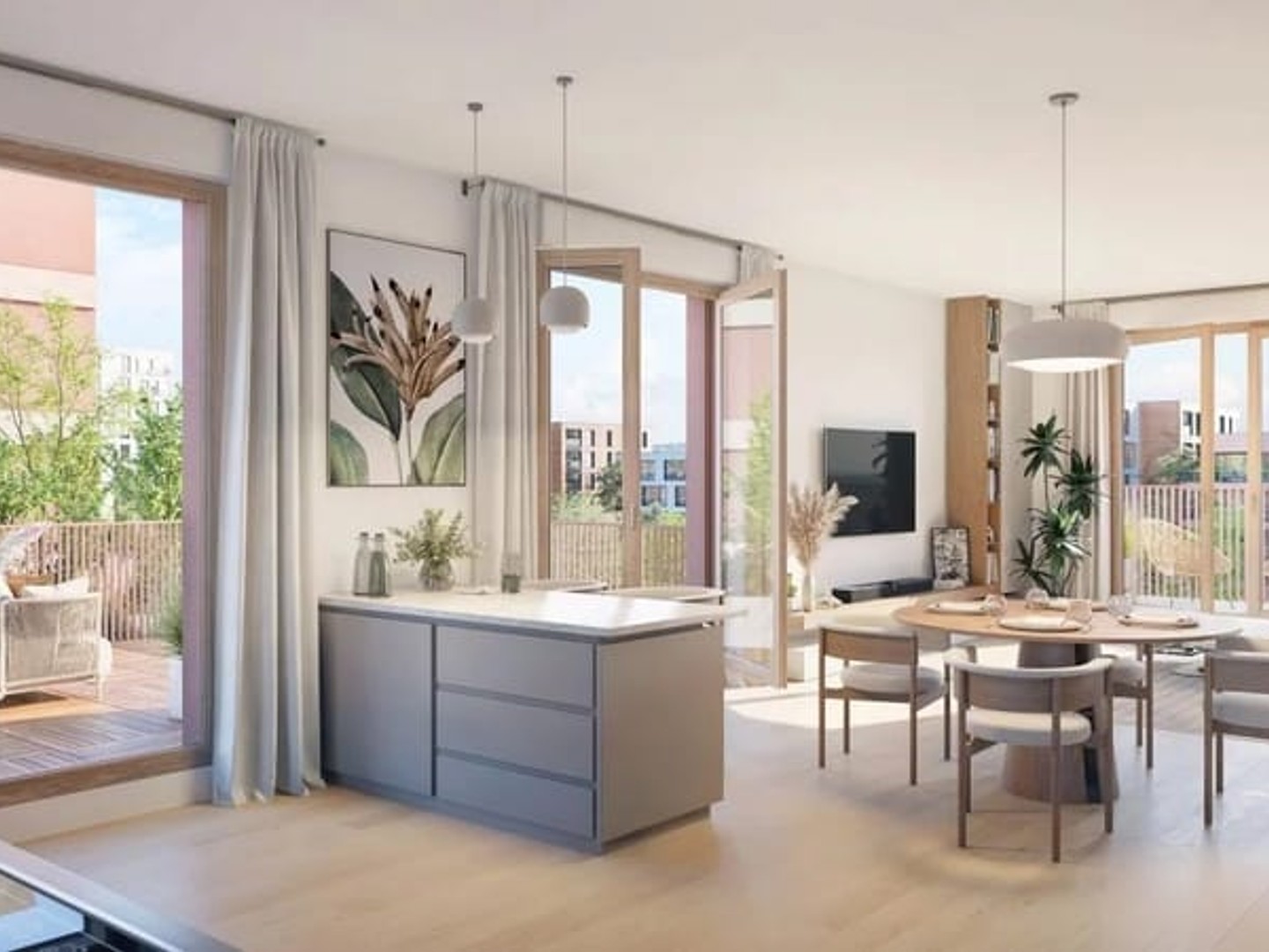 Appartement moderne à Mennecy, 60 m², avec terrasse