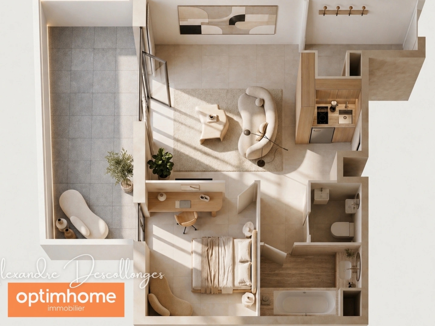 Montpellier - Appartement 2 pièces - 4e étage avec ascenseur
