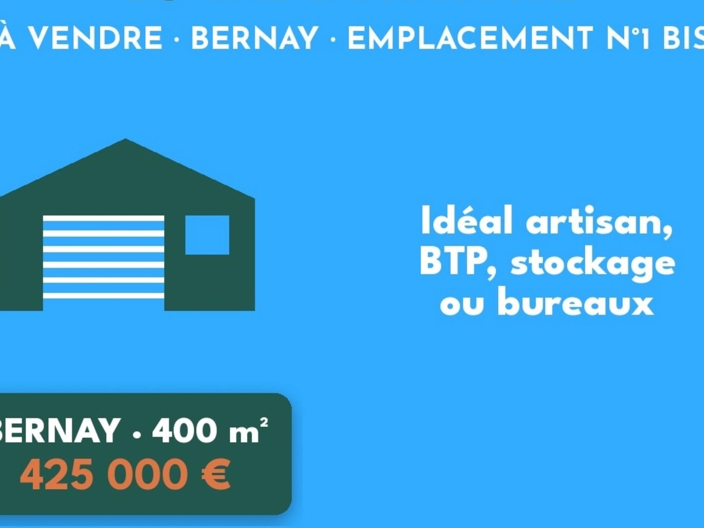 Commerce 1 pièce 400 m²