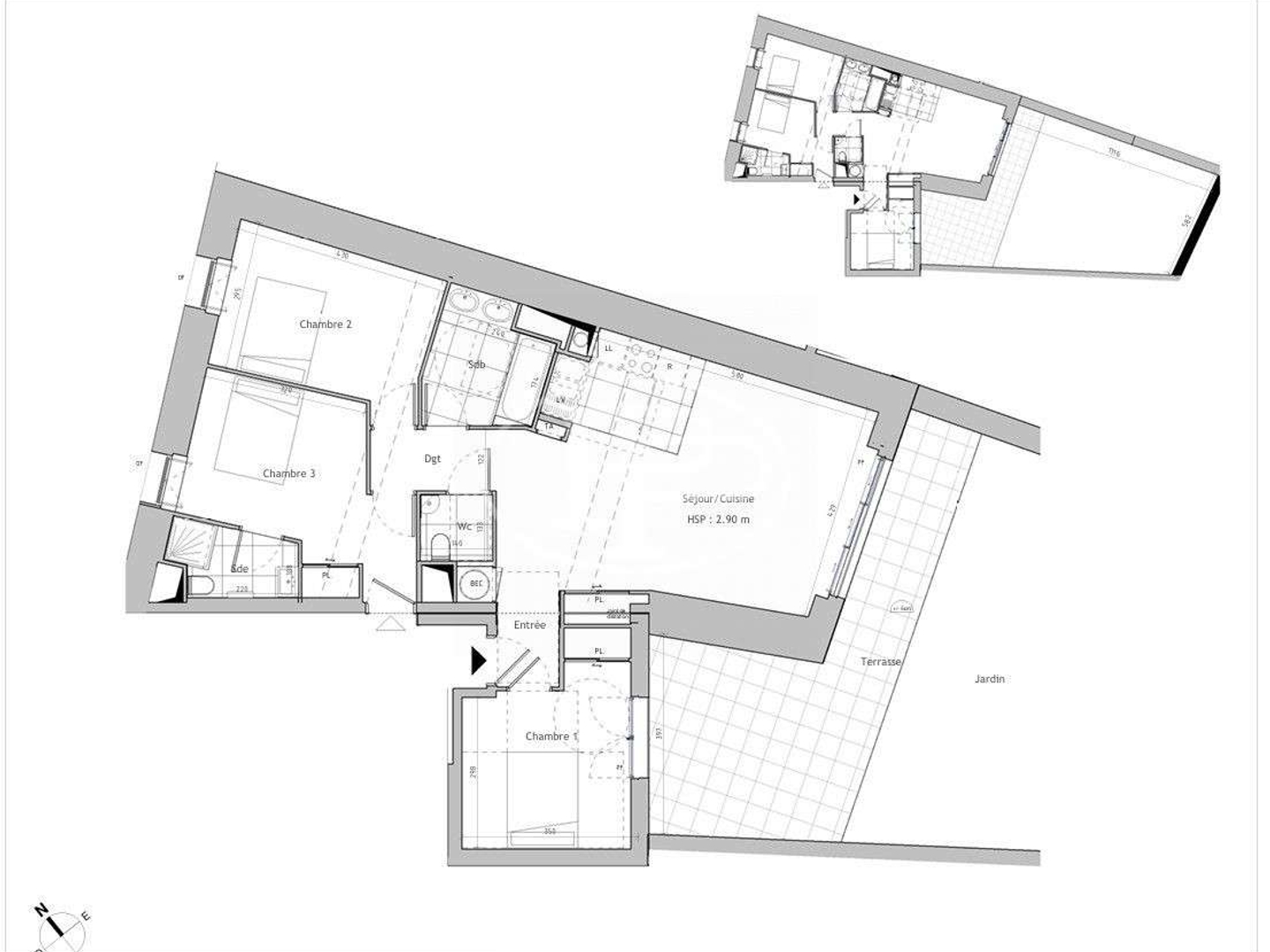 Appartement 4 pièces 87 m²