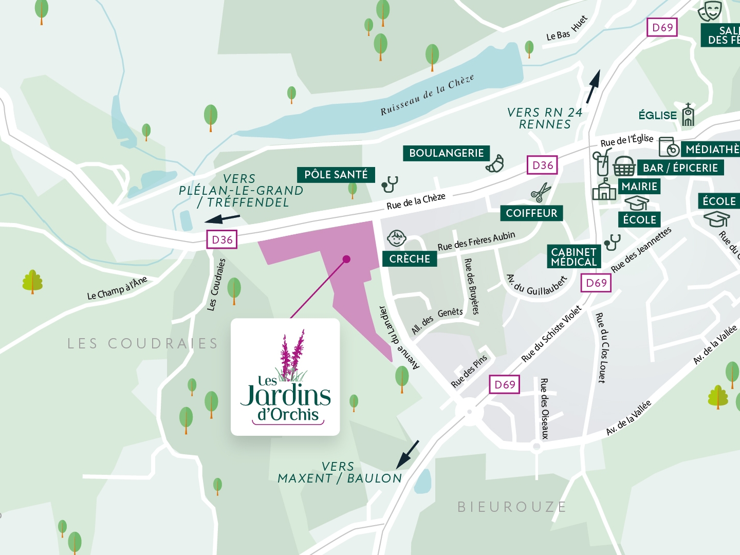 Terrain à vendre - 372m2 - Saint-Thurial (35310)