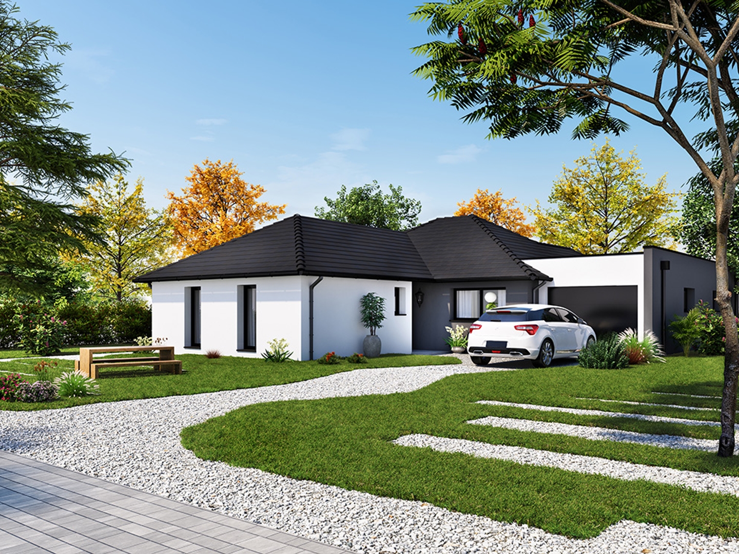 Terrain + maison 136 m²