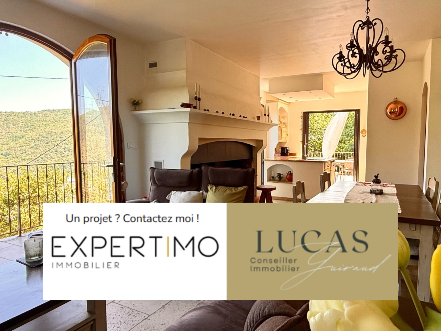 Villa 130m², 4ch, Garage de 50m², 2 800m² de Jardin clos avec vue