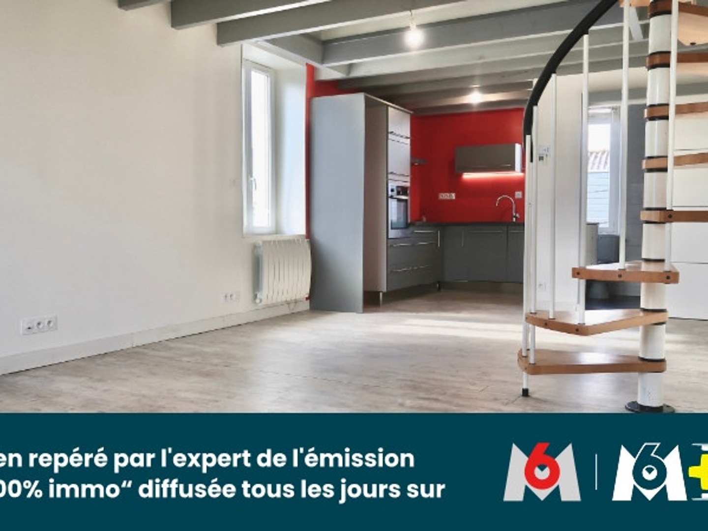 Appartement T2 en duplex avec charme de l’ancien et garage fermé