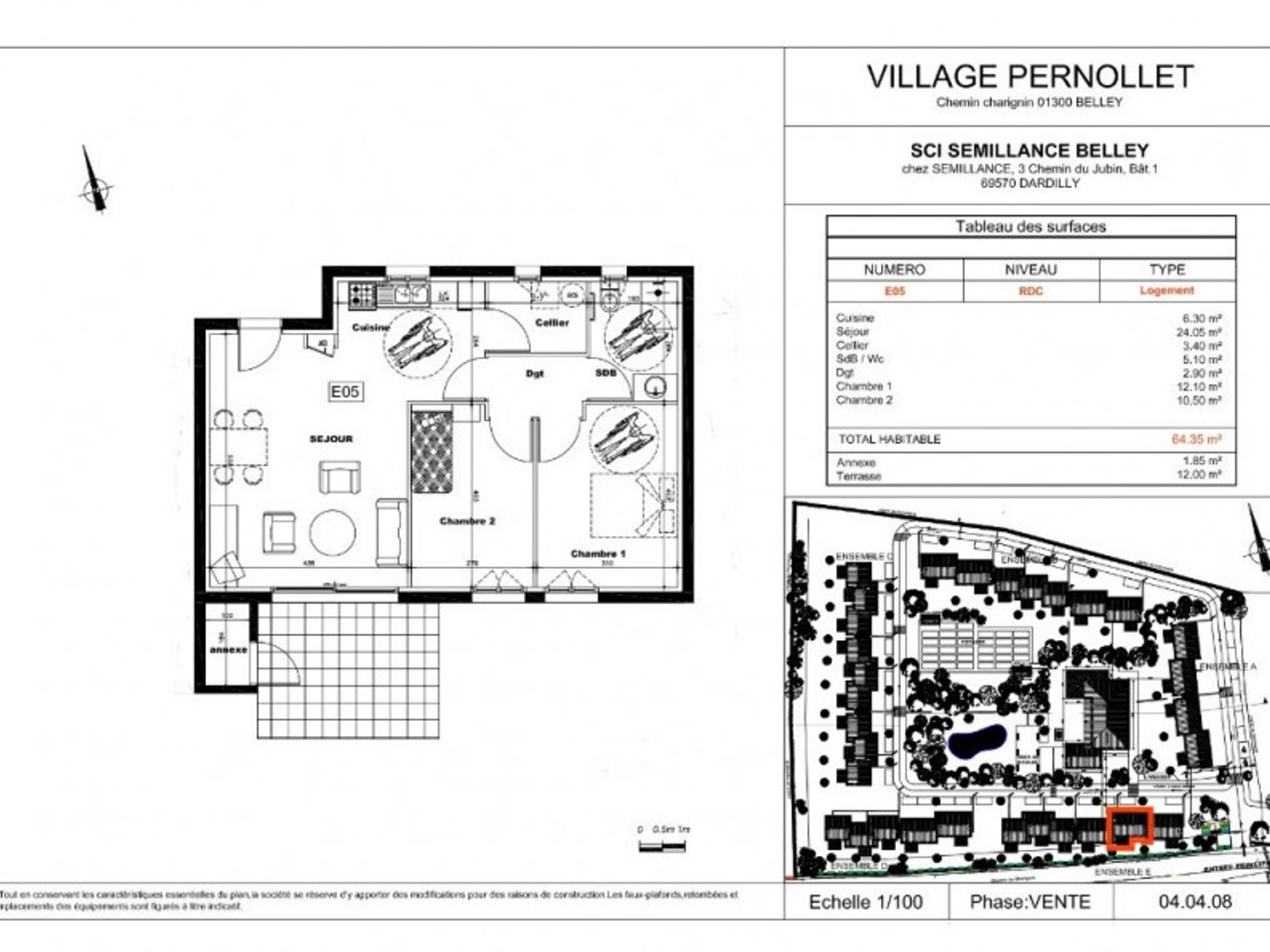 Maison 3 pièces 64 m²