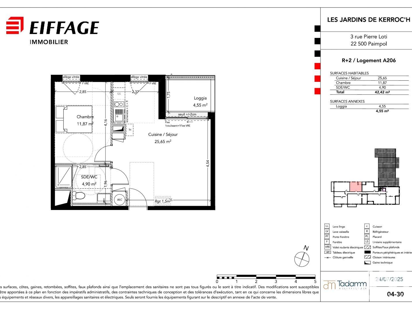 Appartement à vendre - 2 pièces - 43m2 - Paimpol (22500)