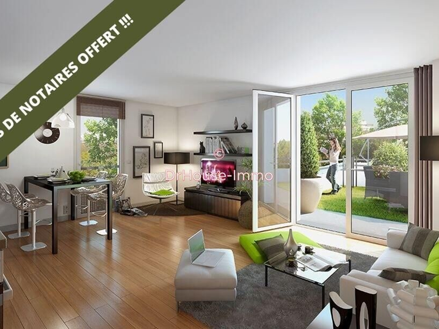Appartement 3 pièces avec jardin