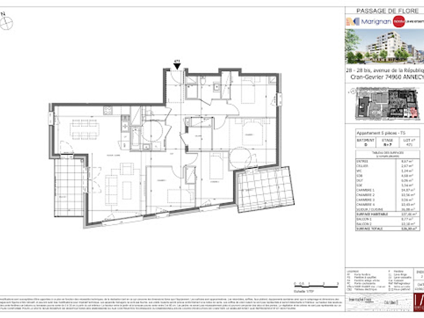 Appartement à vendre - 5 pièces - 107m2 - Annecy (74960)