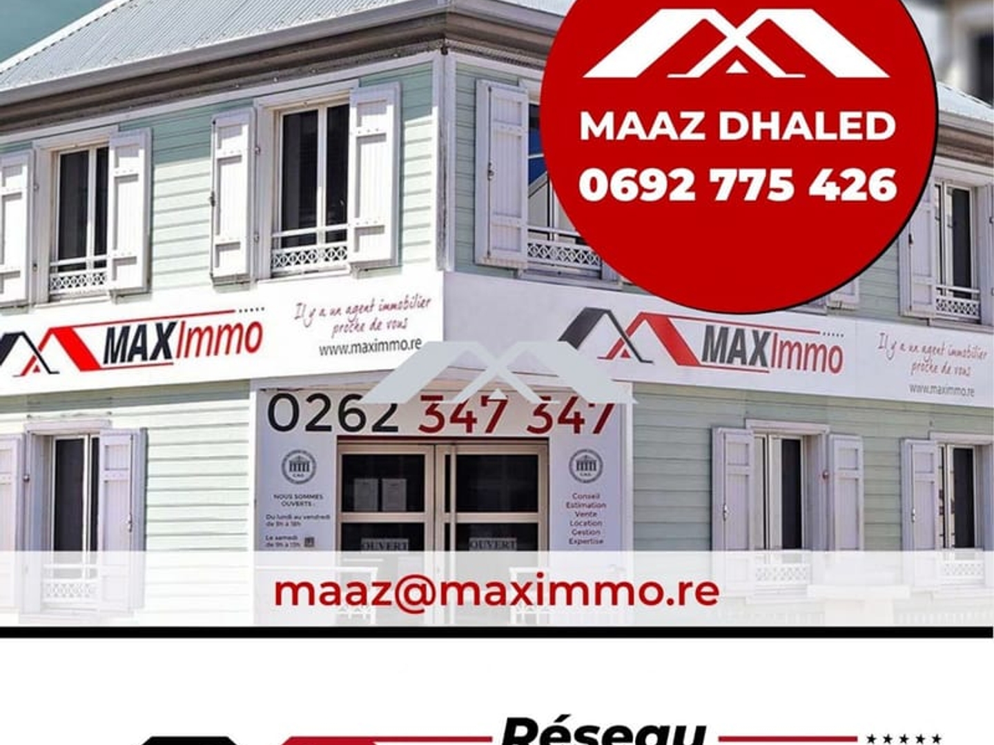 Maison à vendre - 5 pièces - 450m2 - Saint-Denis (97417)