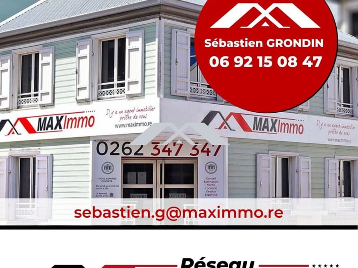 Maison à vendre - 5 pièces - 450m2 - Saint-Denis (97417)