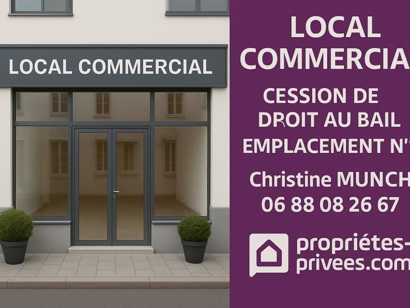 Magasin à vendre - 1 pièce - 66m2 - Pontoise (95300)