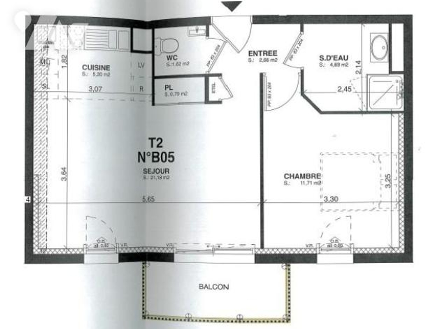 Appartement 2 pièces 48 m²