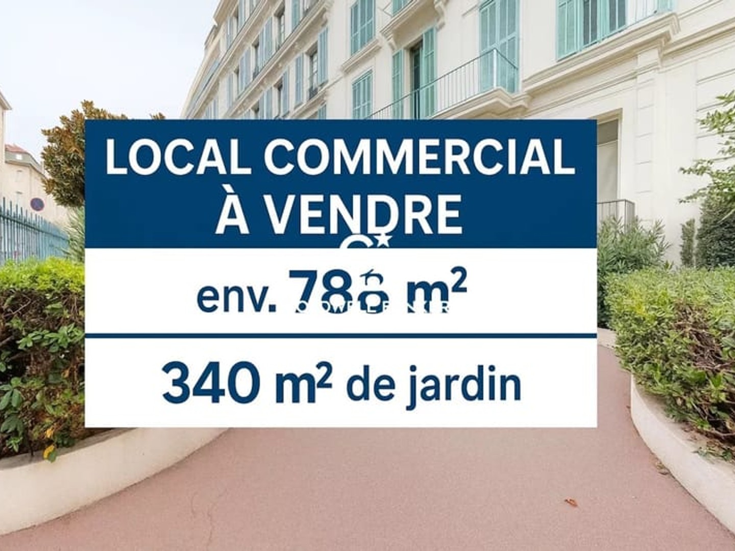 Nice hyper-centre : bureaux prestigieux 788,7 m² + jardin 341 m², accès multiples & entrée de standing