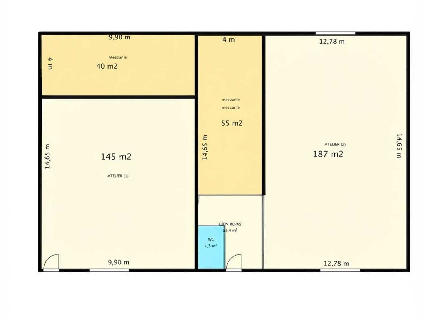 Locaux à vendre - 425m2 - Targon (33760)