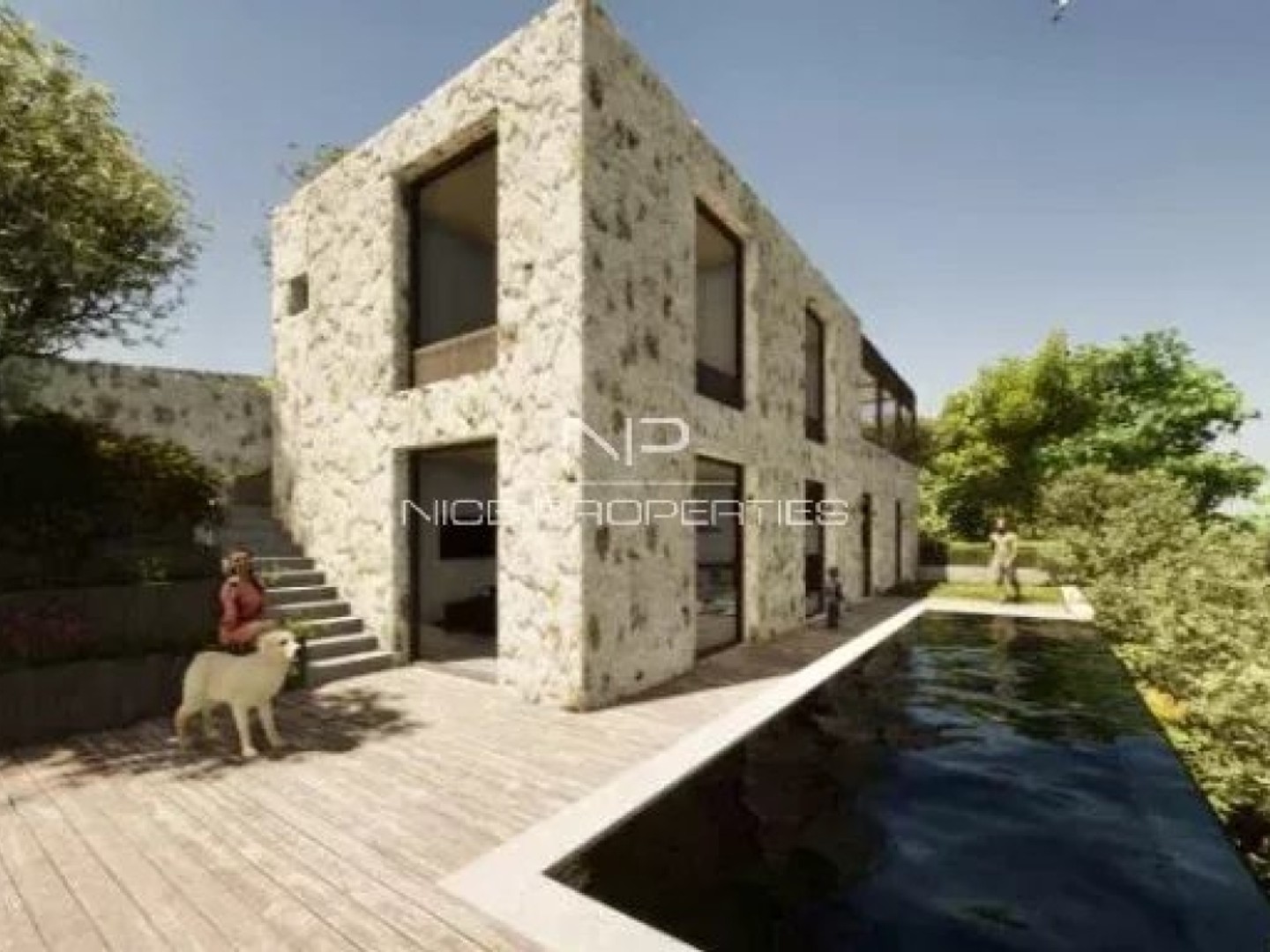 Nice, route de Bellet, terrain avec permis de construire