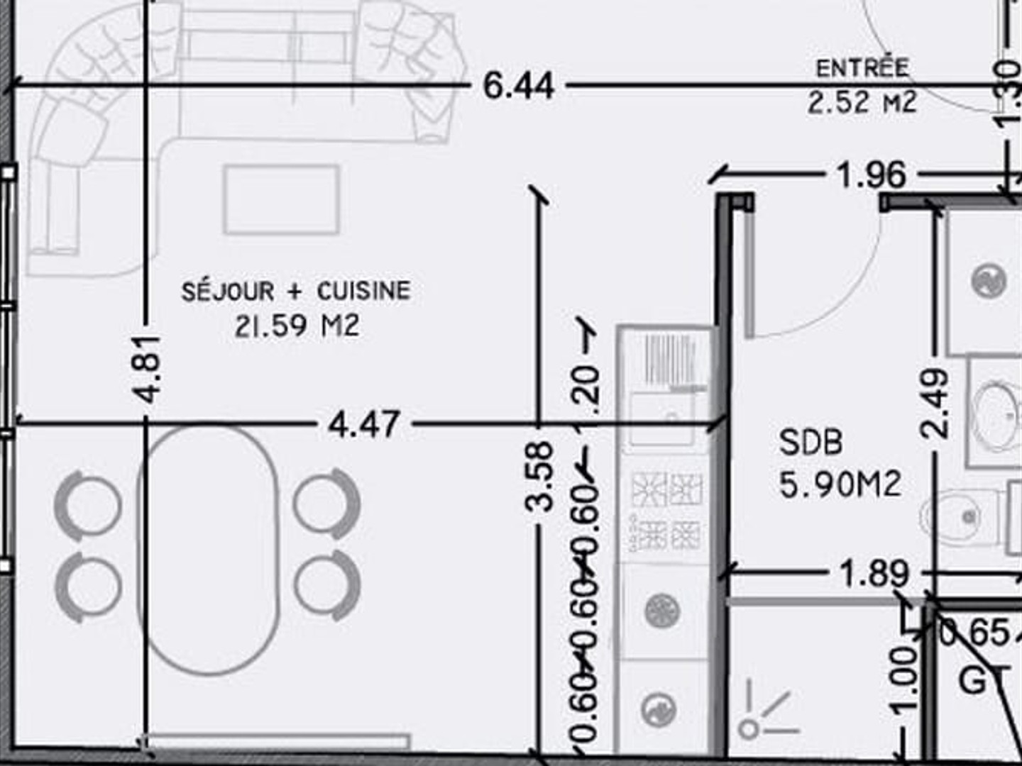 Appartement 1 pièce 30 m²