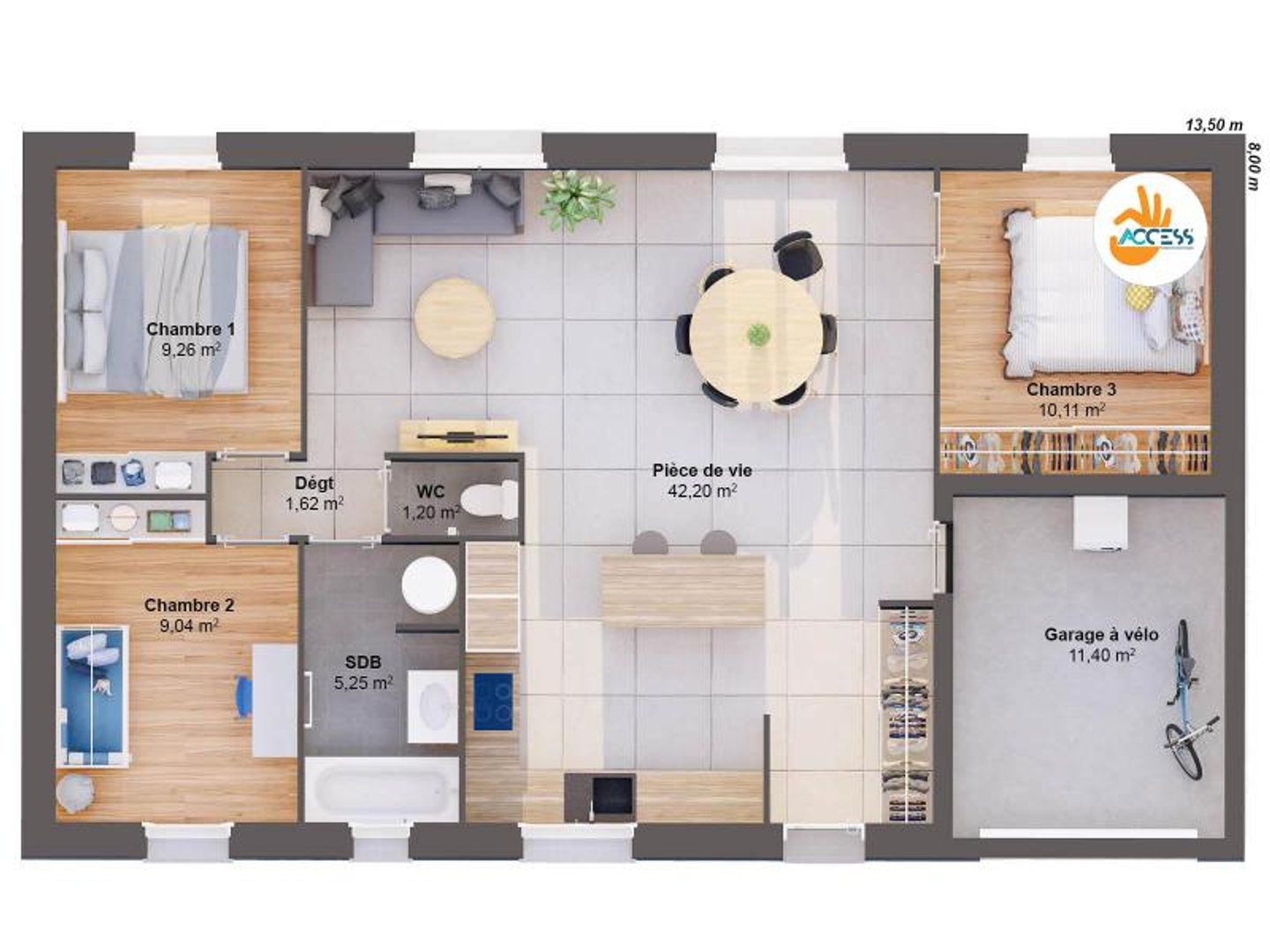 Maison à vendre - 79m2 - Saint-Martial-De-... (17150)