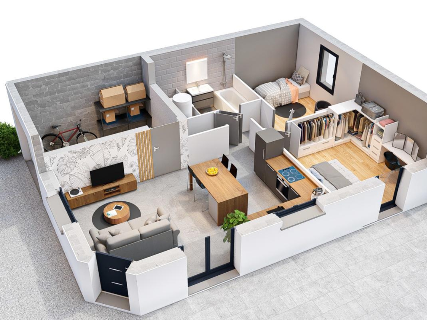 Terrain + maison 56 m²