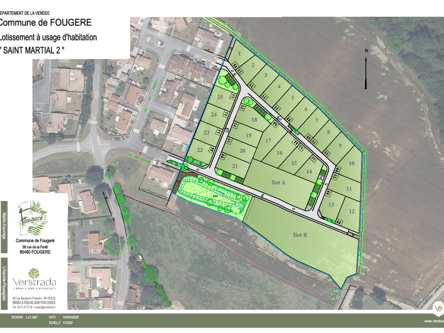 Terrain en lotissement 403 m²