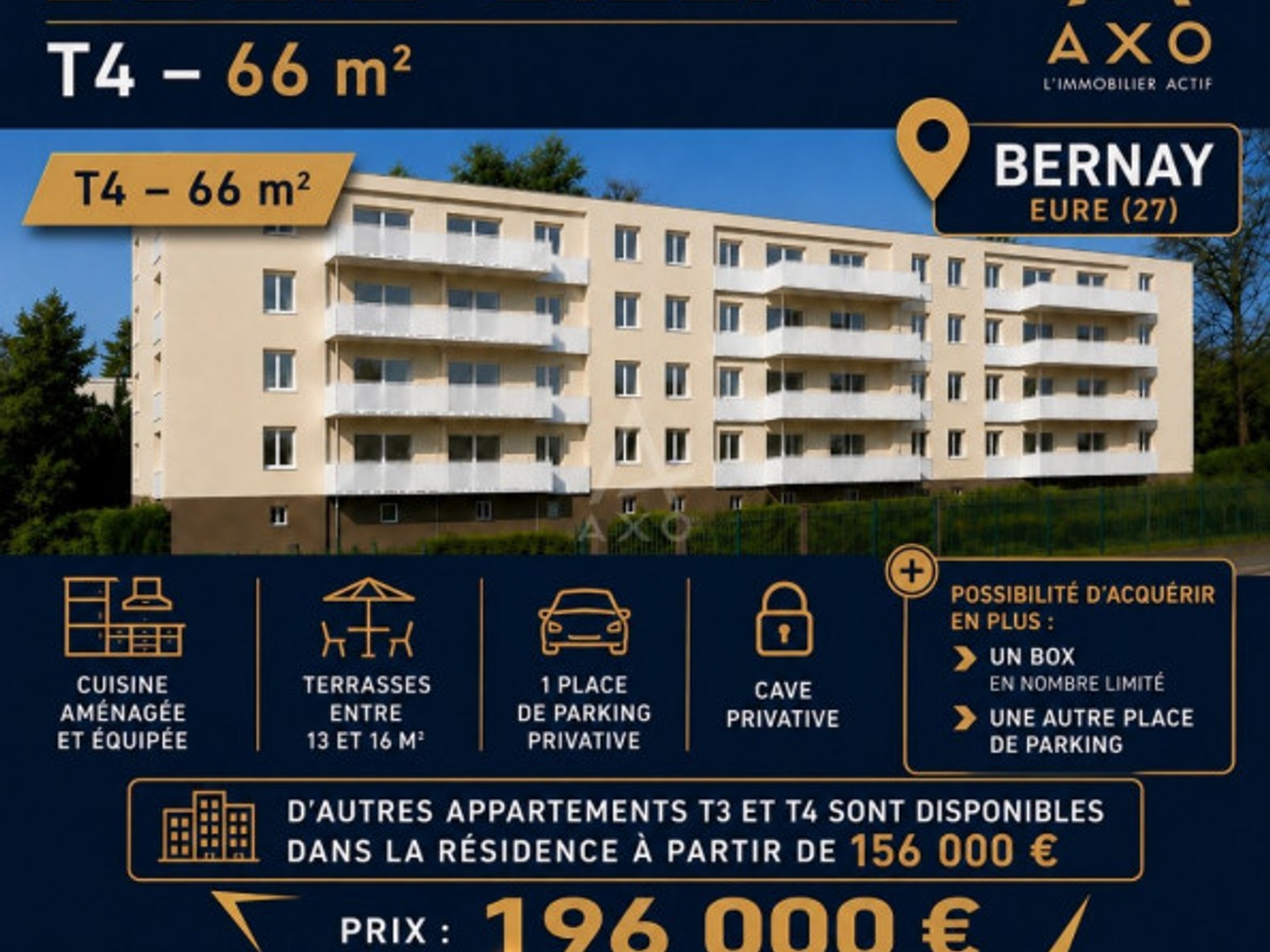 Appartement 4 pièces 65 m²