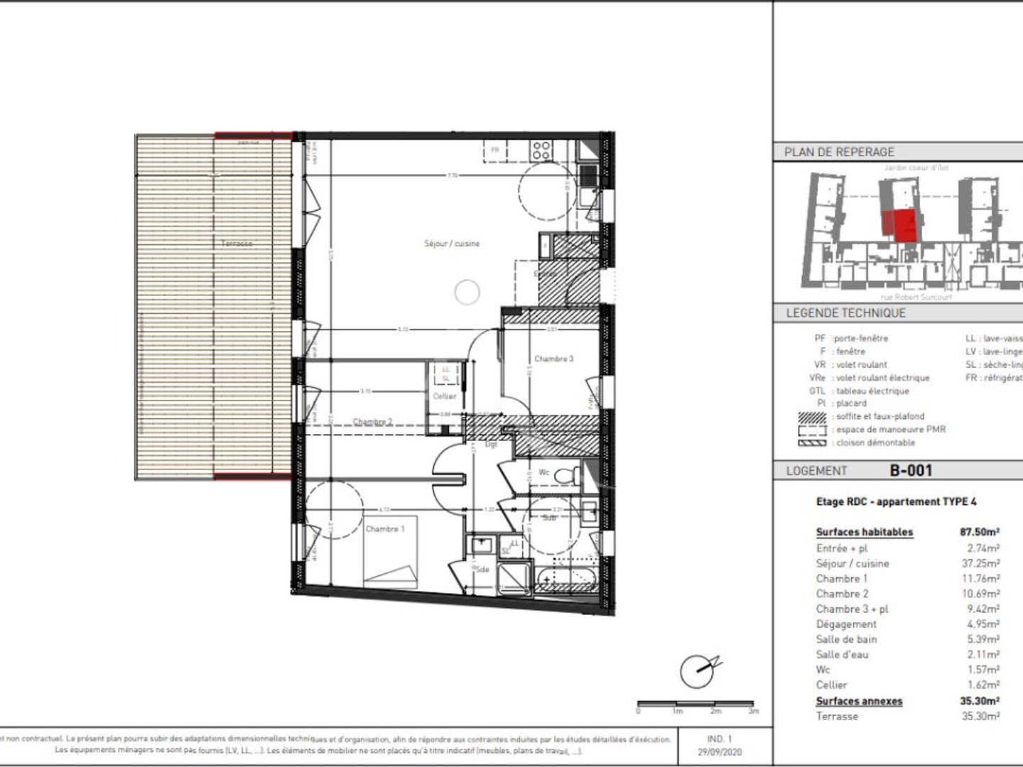 Appartement à vendre - 4 pièces - 88m2 - Angers (49000)