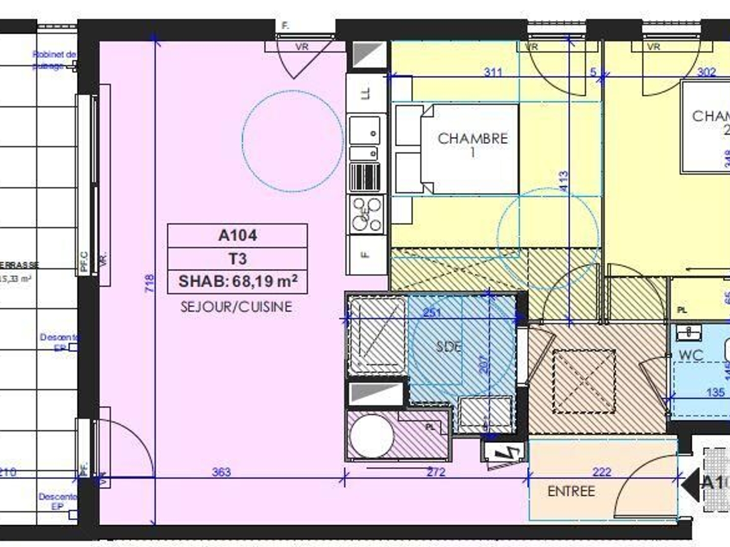 Vente Appartement 3 pièces