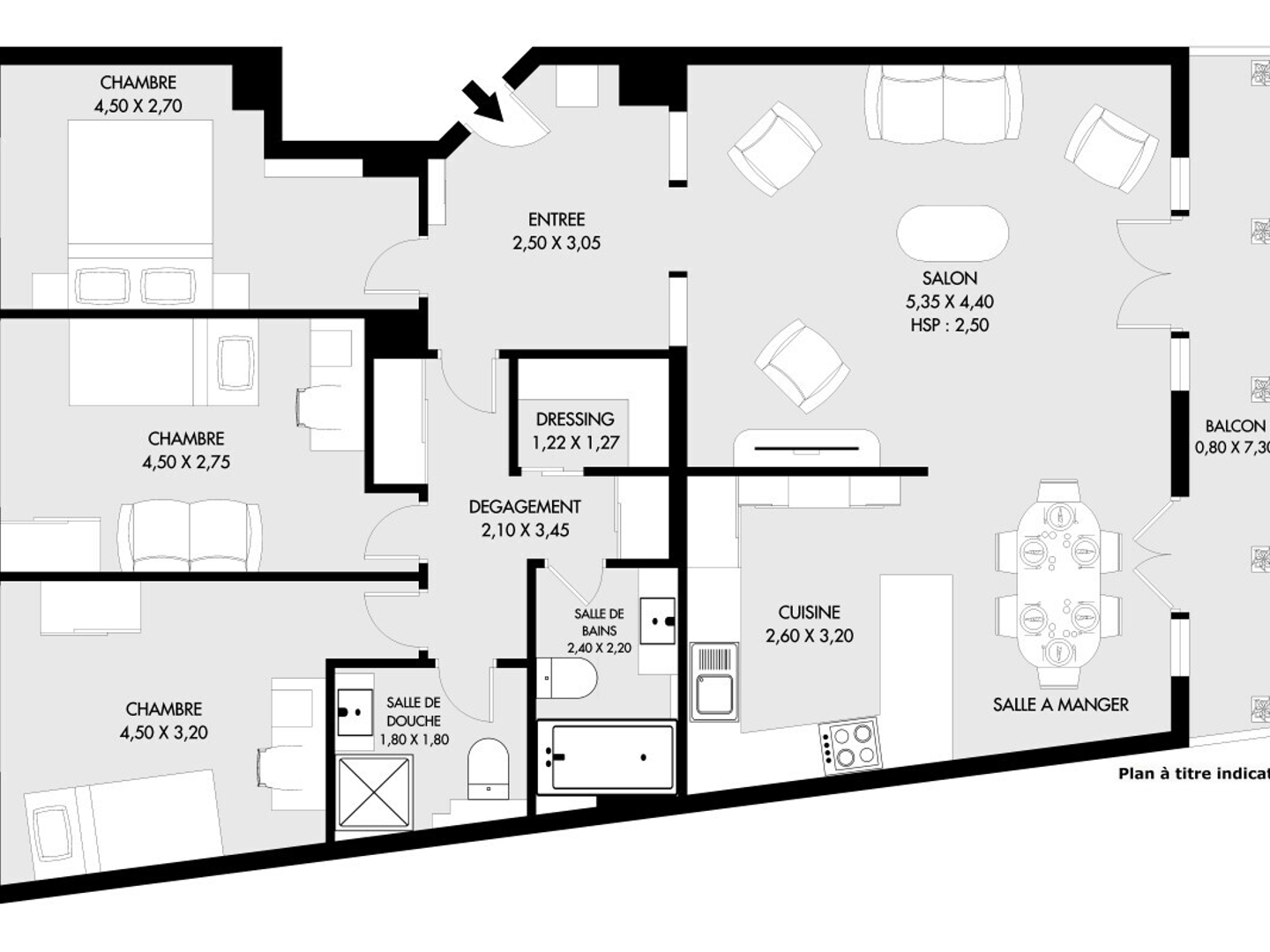 Appartement à vendre - 5 pièces - 96m2 - Paris 15e (75015)