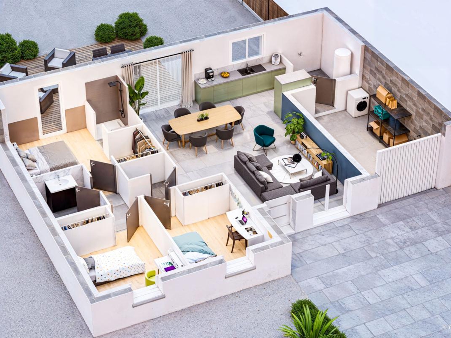 Terrain + maison 93 m²
