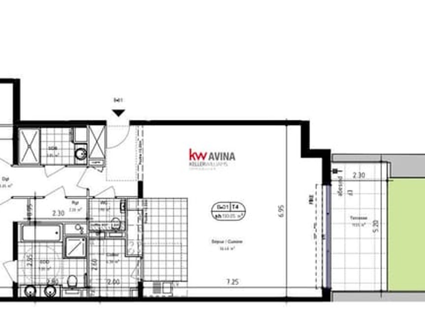Appartement à vendre - 4 pièces - 130m2 - Villeneuve-D'ascq (59650)