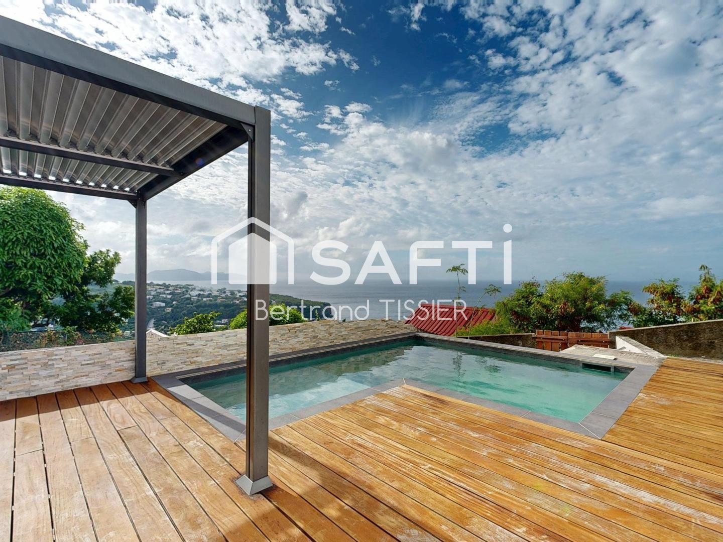 Maison familiale, 4 chambres, vue mer, piscine