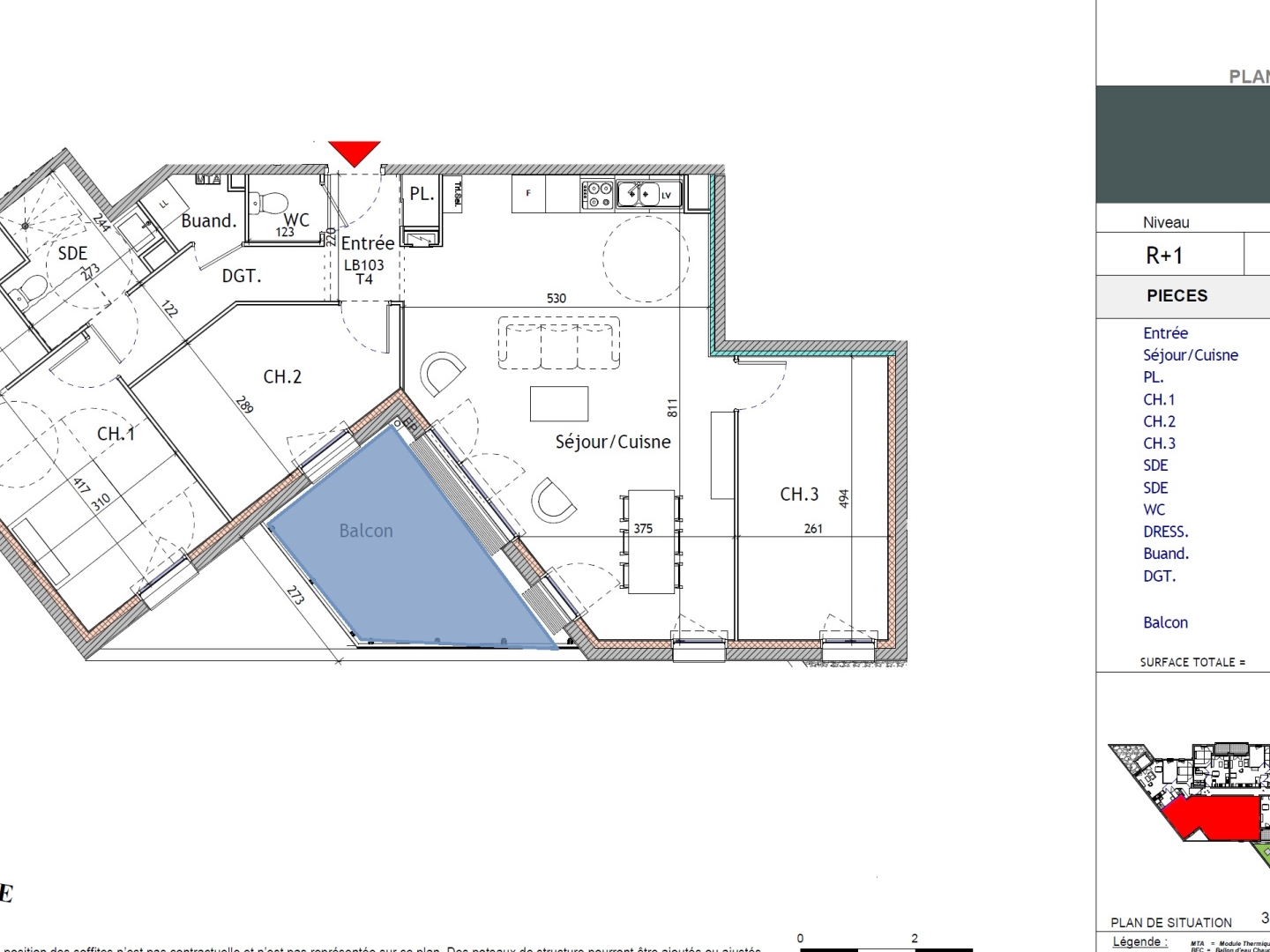Appartement à vendre - 4 pièces - 95m2 - Caen (14000)